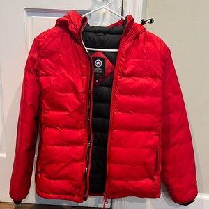 CANADA GOOSE Women Camp Hoody Down Jacket—M—Water Resistant—RED—5055L